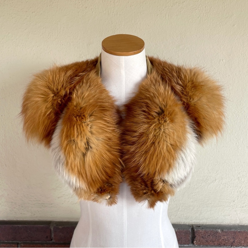 Vintage | Luxurious Red Fox Fur Stole Wrap Collar - Picture 2 of 11